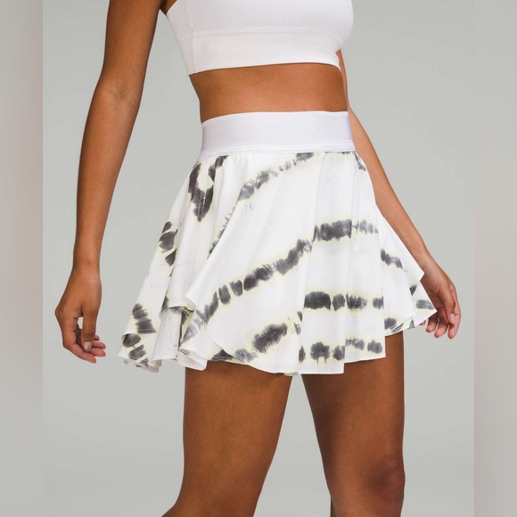 Lululemon Court Rival High-Rise Skirt *Long Transverse Yellow Multi size 4 prep - Picture 1 of 13